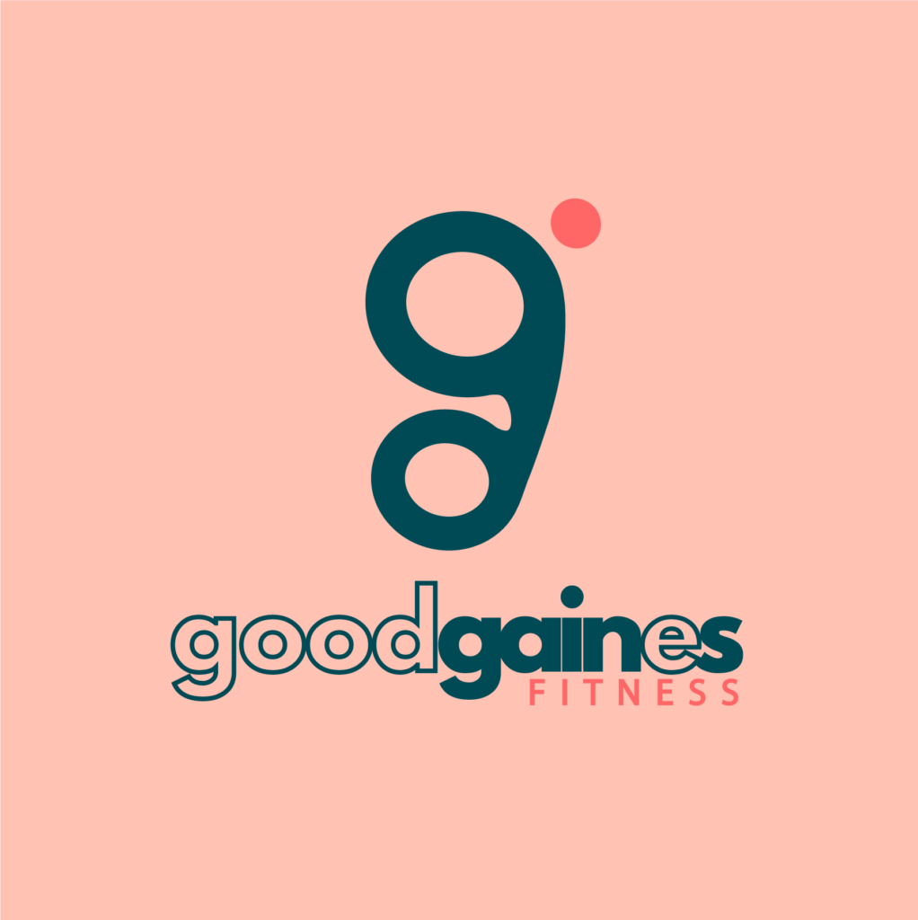 Good Gaines light pink and blue logo